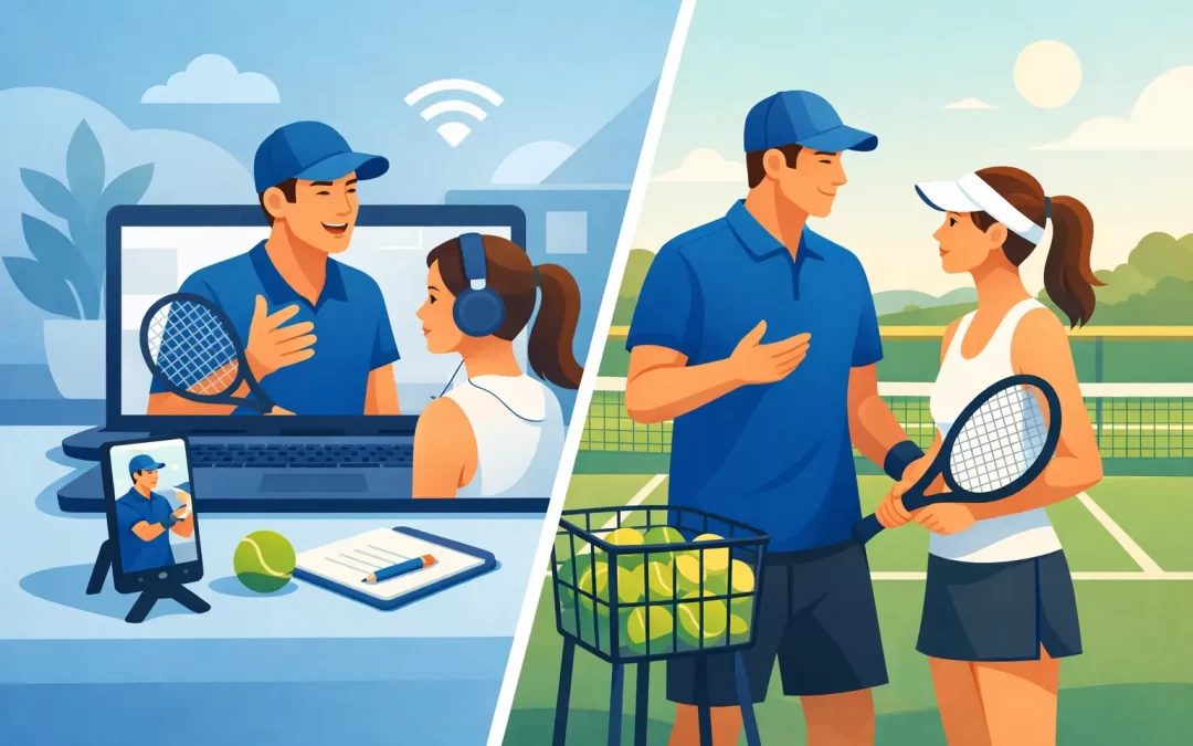 Online vs In Person Tennis Coaching