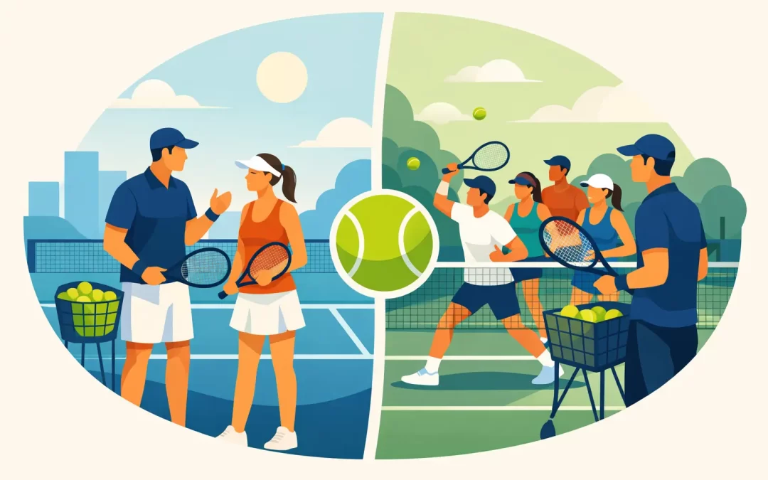 Private Lessons vs Group Tennis Training