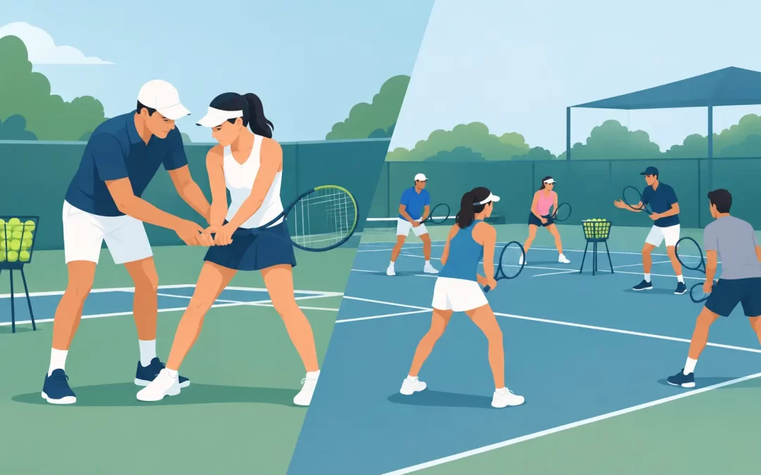 Tennis Lessons Versus Clinics for Better Results